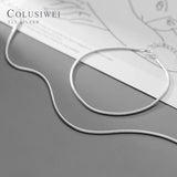 Colusiwei 925 Sterling Silver Snake Bone Chain Bracelet Anklet Women Girl