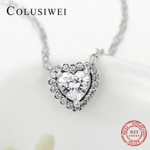 925 Silver Pendant Necklace for Women - Heart Design