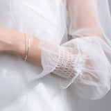 925 Silver Double Layers Chain Bracelet Geometric Lobster Lock Women Jewelry