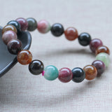 Natural Tourmaline Bracelet Woman Old Mine Candy Coloured Tourmaline Crystal