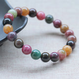 Natural Tourmaline Bracelet Woman Old Mine Candy Coloured Tourmaline Crystal