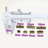 DIY Bracelet Clasps Set, Ribbon Rope Ends Clamping Buckle Kit