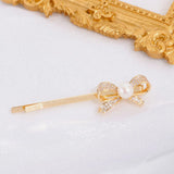 Versatile Pearl Hairpin for Women, Freshwater Pearl Clip F0002