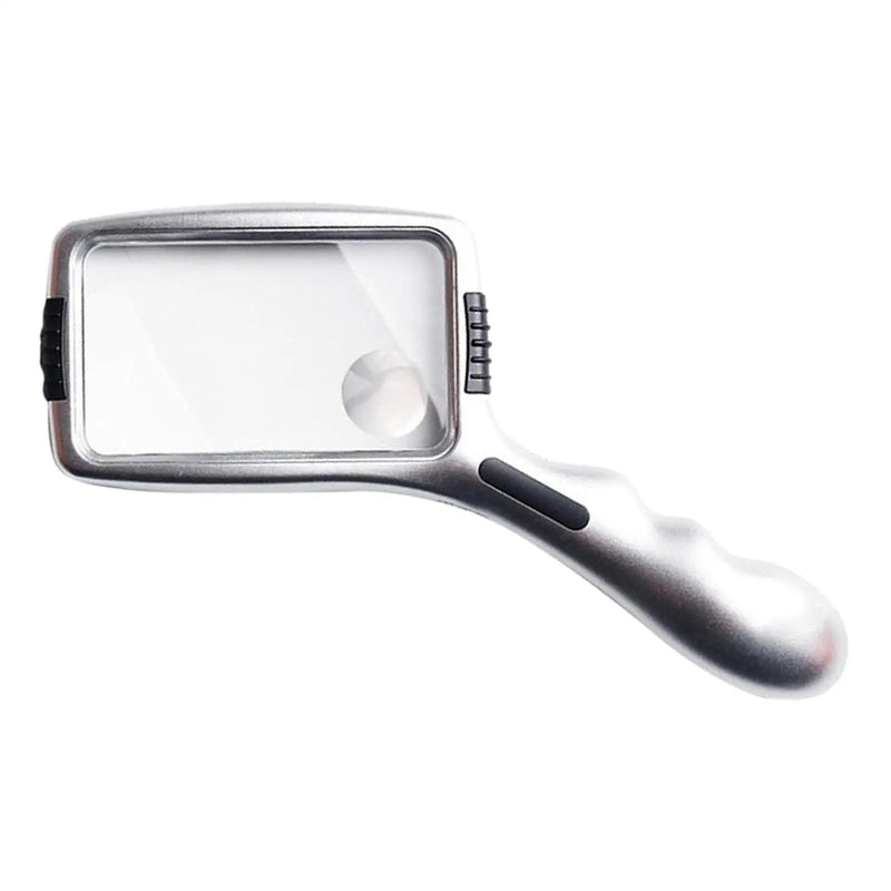 Handheld Magnifying Glass 3X/10X LED Lighted Compact for Hobbies, Repair