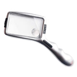 Handheld Magnifying Glass 3X/10X LED Lighted Compact for Hobbies, Repair