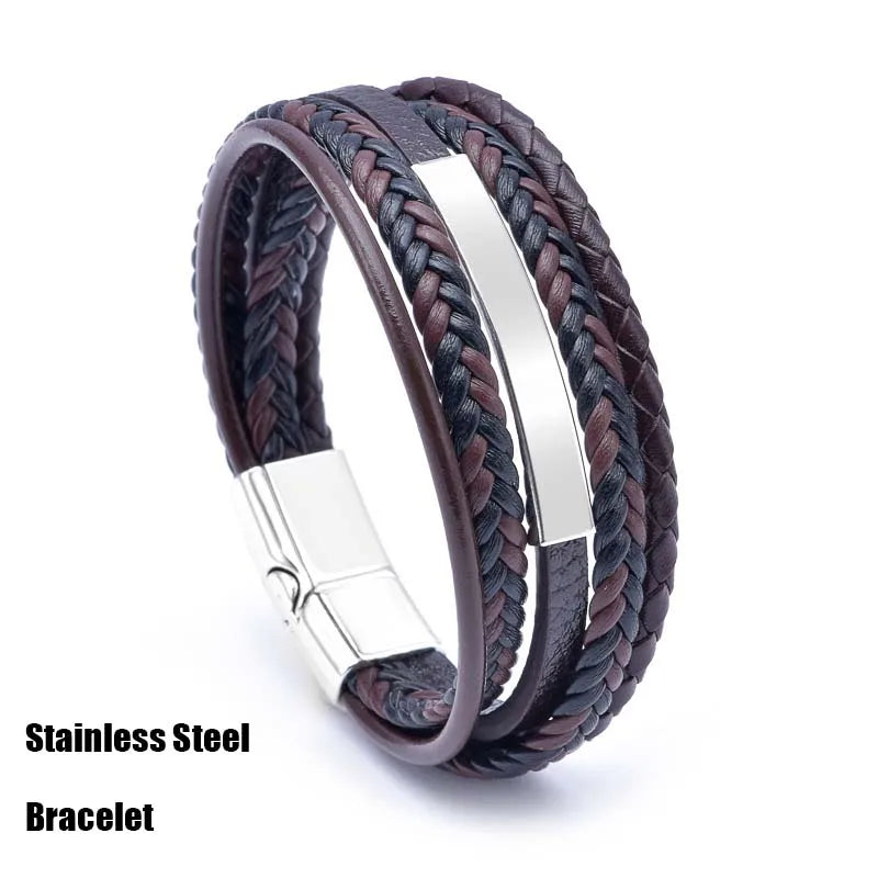 Compass Bracelet Stainless Steel Mens Bracelet