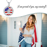 Compass Flag Spin Necklace 925 Sterling Silver Nautical Dream Jewelry