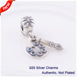 925 Silver Artist's Palette Beads Colorful Charms for Fandola Bracelets