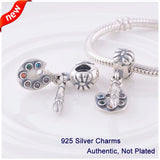 925 Silver Artist's Palette Beads Colorful Charms for Fandola Bracelets