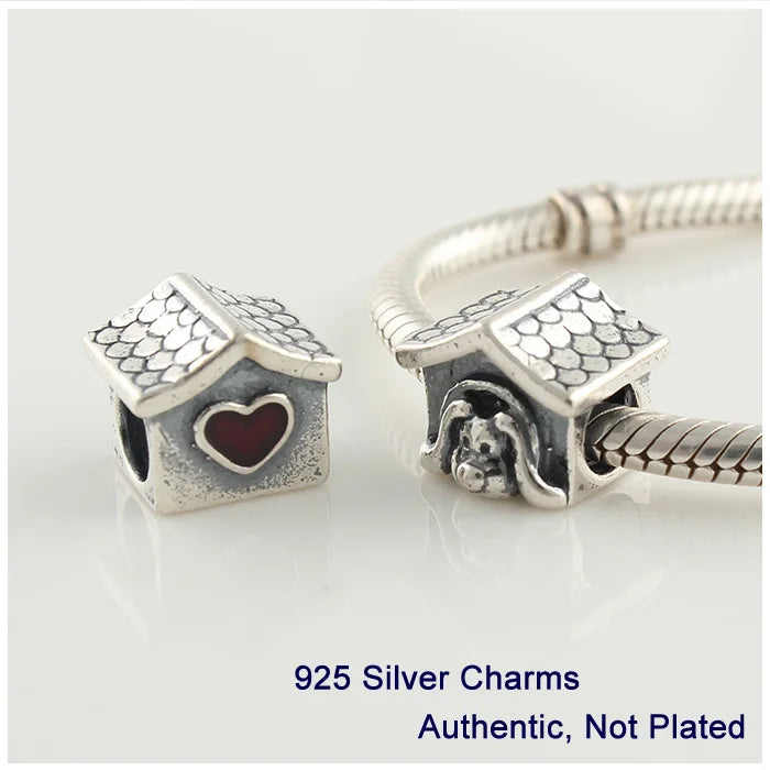 925 Sterling Silver Kennel Charm for Fandola Bracelets