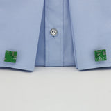 Copper Circuit Board Cufflinks For Men Green Cuff Links
