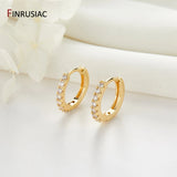 Concave-Convex Texture Round Earrings, Gold Plated Brass Hoops