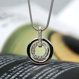 Concentric Circle Crystal Jewelry Set for Women