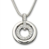 Concentric Circle Crystal Jewelry Set for Women