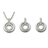 Concentric Circle Crystal Jewelry Set for Women