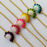 Conch-Shaped Lucky Rope Bracelet Hand-Knitted Adjustable Charm Gift