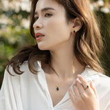 Sandstone Geometric Women Earrings 925 Silver Rhombus Jewelry