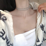 Jewelled Multi-storey Necklace Woman Short Clavicle Chain Ins Neck