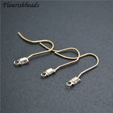 50pcs Anti-rust CZ Zircon Beads Metal Earrings Hooks DIY Materials