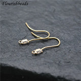 50pcs Anti-rust CZ Zircon Beads Metal Earrings Hooks DIY Materials