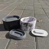 Oval Resin Flower Pot Planter Mold with Lid
