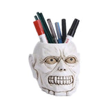 Skull Shape Concrete Flowerpot Mold Pen Holder Silicone Succulent Planter Vase