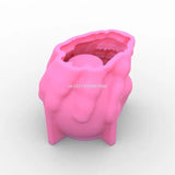 Skull Shape Concrete Flowerpot Mold Pen Holder Silicone Succulent Planter Vase