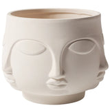 Silicone Flower Pot Mold Face Succulent Cement Plaster Mould