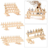 Wooden Multilayer Rings Jewelry Display Stand