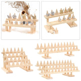 Wooden Multilayer Rings Jewelry Display Stand