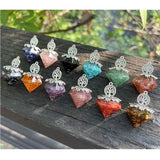 Conical Spirit Pendant Crushed Stone Charm Pendant for Car Home Decoration