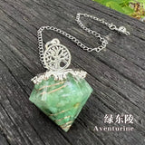 Conical Spirit Pendant Crushed Stone Charm Pendant for Car Home Decoration