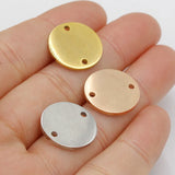 Connecteur de disque vide en acier inoxydable, lot de 20, 15mm