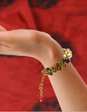 Consecrated 5 Element Kaiyunhua Tai Sui Bracelet Zodiac Rope Crystal Bead