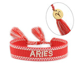 Constellations Friendship Bracelets Woven Bracelet with Stitched Words