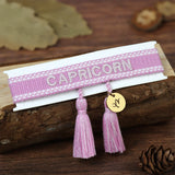 Constellations Friendship Bracelets Woven Bracelet with Stitched Words
