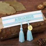 Constellations Friendship Bracelets Woven Bracelet with Stitched Words