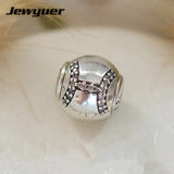 Pisces Charm 925 Silver Beads for Bracelets DIY ST166