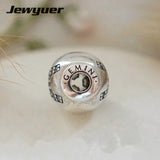 Gemini Charms 925 Silver Beads Constellations Collection