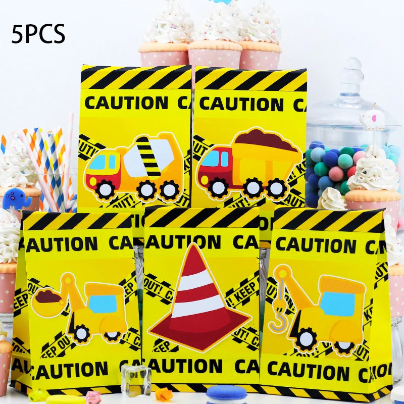 Construction Trucks Favor Box Candy Box Cupcake Box Boy Kids Birthday Party Supp