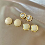 Contracted Pearl Earring Female Geometric Earrings
