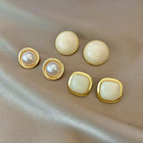 Contracted Pearl Earring Female Geometric Earrings