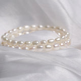 Freshwater Pearl Stretch Bracelet 5-6mm Birthday Gift