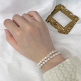 Freshwater Pearl Stretch Bracelet 5-6mm Birthday Gift