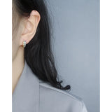 Geometric Sterling Silver S925 Female Earrings