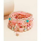 Bohemian Pearl & Crystal Bracelet Set