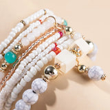 Bohemian Pearl & Crystal Bracelet Set
