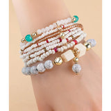 Bohemian Pearl & Crystal Bracelet Set