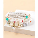 Bohemian Pearl & Crystal Bracelet Set