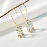 Two-Color Gradient Crystal Mosaic Square Cut Pendant DIY Earrings Necklace